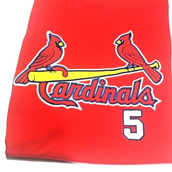 St Louis Cardinals Albert Pujols Shirt #5 Men's T Shirt Sz XL Red Lee Sport 2007 - Picture 4 of 7